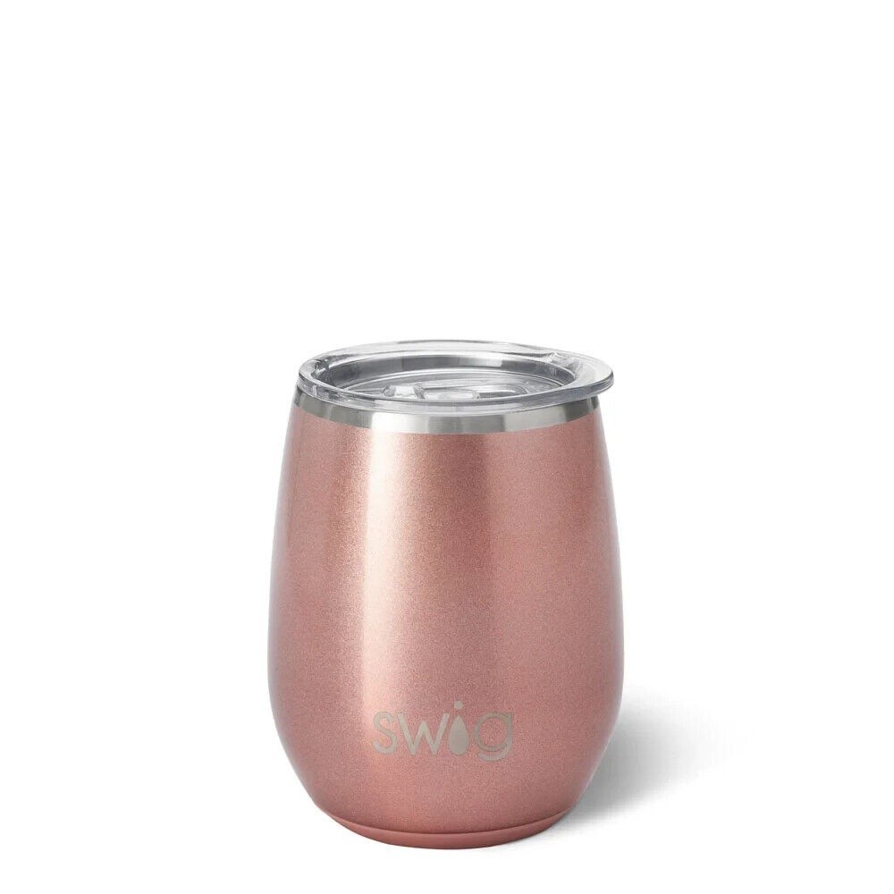 Swig Life Stemless Insulated Stemless Wine Cup in Rose Gold - 12 oz